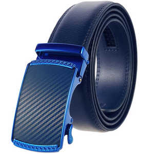 Ceinture en cuir automatique avec boucle rectangulaire en alliage, couleur unie, ceinture formelle pour homme, largeur 1 3/8 pouces, durable, moulage monobloc - Product Image 4