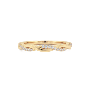 แหวนเพชรทรงกลมเพาะเลี้ยงในห้องปฏิบัติการ ทองคำแท้ 14K 18K ดีไซน์หรูหราสำหรับทุกโอกาส แหวนหมั้นแบบเต็มวง ทำมือ ดีไซน์เกลียว - Product Image 1