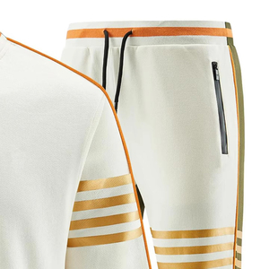 Conjunto Deportivo para Hombre, Diseño 2 en 1, Blanco y Naranja, Ligero, Transpirable, con Capucha, Manga Larga, Cierre con Cordón, para Otoño - Product Image 4