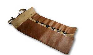 Étui de luxe vintage en cuir pleine fleur pour couteaux de chef avec protection et rangement pour couteaux de cuisine LSKR-0120 - Product Image 6