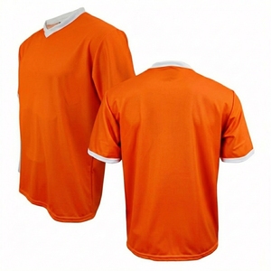 Custom <b>High</b> Quality American Football Jersey Short Sleeve V Neck Printed Polyester Cotton Sports Uniform Team Training Jersey - Product Image 2
