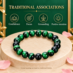 Pulsera de Piedras Naturales SOULWISE, Jade Verde, Linda y Clásica, Unisex, Regalo de Joyería, Confianza, Enfoque, Conexión, Intención Positiva - Product Image 1