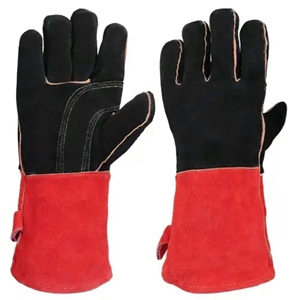 Gants en cuir de vachette pleine fleur de qualité supérieure, résistants à la coupure et à la chaleur, doublés coton, à manchette longue, pour usage industriel intensif et lutte contre l'incendie - Product Image 5
