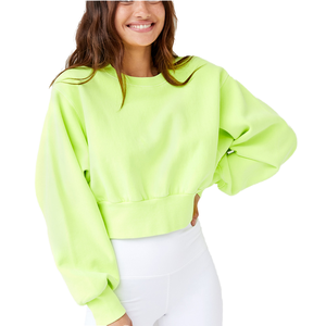 Sudadera de Mujer 100% Algodón, Corte Holgado, Cuello Redondo, Hombros Caídos, Estilo Urbano, Nuevo Diseño, Impresión de Logotipo Personalizado, OEM - Product Image 1