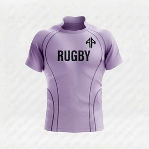 Conjunto de Camiseta de Rugby para Hombre, Manga Corta, Corte Regular, Color Sólido, 100% Poliéster, Impresión por Sublimación de RIVIAN ATLANTIC - Product Image 6