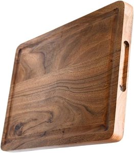 Planche à découper en bois de qualité supérieure, planche à découper rectangulaire avec poignée, grande planche de préparation alimentaire pour la cuisine, planche de service pour la vente au détail - Product Image 3