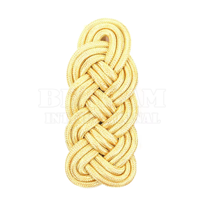 Épaulettes dorées tressées à coudre, épaulettes de cérémonie, insignes de grade, décorations d'uniforme en tissu tissé, badges brodés classiques - Product Image 2