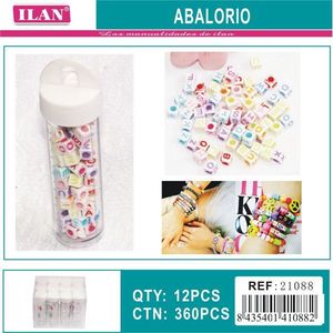 Perline con lettere Ilan in barattolo, 12 pezzi, per la creazione di gioielli fai da te - Product Image 3