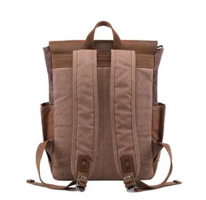 Mochila de Lona y Cuero para Viajes, Oficina, Portátil, Venta al Por Mayor, Personalización de Logotipo OEM, Fábrica LCB-0091 - Product Image 5