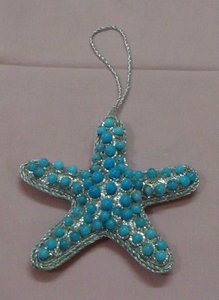 Adorno colgante de árbol de Navidad indio de la mejor calidad, forma personalizada, bordado Zari hecho a mano y cuentas para decoración de Navidad - Product Image 6