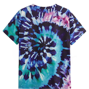 เสื้อยืดแขนสั้นผู้ชายลายมัดย้อม คอกลม ทรงปกติ ผ้าถัก สวมใส่สบายๆ - Product Image 2