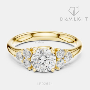 Bague de fiançailles en or blanc 14 carats avec diamant de laboratoire de 0,936 carat, coupe ronde, bague de mariée, certifiée IGI, bijoux fins, cadeau pour femme - Product Image 5