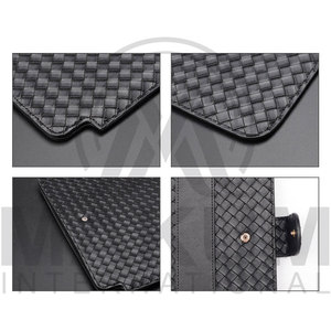 Brown Leather <b>Laptop</b> <b>Sleeve</b> Case with Crocodile Pattern Interior and Gray Textured Side Panel <b>laptop</b> cover - Product Image 2