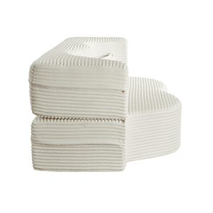 Divano letto moderno Beige 15 \ "Full Size convertibile in peluche velluto a coste imbottito in schiuma, nessun montaggio richiesto per il letto del soggiorno - Product Image 5