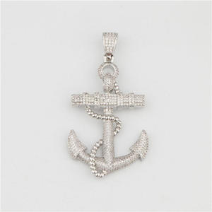 จี้ห้อยคอแบบ Iced Out เงินแท้ 925 ประดับเพชร VVS Moissanite เครื่องประดับฮิปฮอป - Product Image 1
