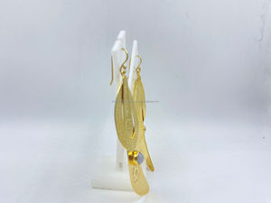Classic Gold-Plated <b>Earrings</b> for Women Modern Sterling <b>Silver</b> Jewelry with <b>Pearl</b> Best Price - Product Image 2