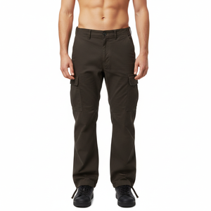 Pantalon cargo pour homme, taille mi-haute, personnalisable, vente en gros OEM - Product Image 1