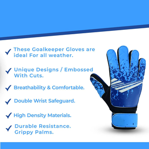 Gants de gardien de but professionnels GRIP WELL SPORTS en PU avec fermeture auto-agrippante, légers, protection des doigts et du pouce, unisexe - Product Image 2