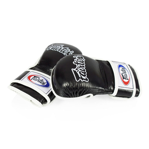 ถุงมือยิงปืน MMA แบบใหม่ fairtex sparring Shooter สีดำหนังแท้การฝึกอบรมแบบมืออาชีพ - Product Image 5