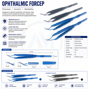 Forceps de Capsulorhexis de Haute Qualité en Titane, Incision 1,8 mm, Instrument Chirurgical Ophtalmique Manuel Réutilisable Autoclavable pour Hôpital - Product Image 6