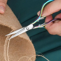 Nouvelles Ciseaux de Broderie Professionnels en Acier Inoxydable à Lame Courbée pour Cuticules, Ciseaux de Couture Droitiers