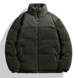 Chaqueta Acolchada Extra Grande Personalizada para Hombre, Cortavientos, Abrigo de Invierno para Hombre, Color Sólido, con Cierre - Product Image 3
