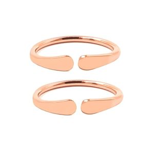 แหวนทองแดงแท้แบบมินิมอล – วงแหวนเรียบแบบปรับได้สำหรับใส่ซ้อนกันได้ วงแหวนแบบมินิมอลสำหรับทุกเพศ - Product Image 2