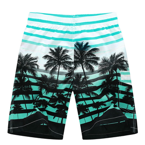 Shorts de bain décontractés pour hommes, séchage rapide, respirants, avec cordon de serrage, en toile, pour la plage et le surf, taille élastique - Product Image 2