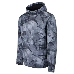 Custom <b>Men's</b> Plus Size Long Sleeve Breathable Anti-UV UPF 50 100% Polyester Gradient Color Fishing Shirts Quick Dry Front Logo - Product Image 3