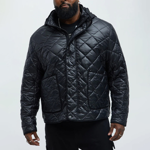 Nouvelle arrivée - Veste matelassée unisexe de haute qualité, vêtements décontractés, col montant brillant, à capuche, vente en gros, vestes matelassées personnalisées, toutes tailles - Product Image 1