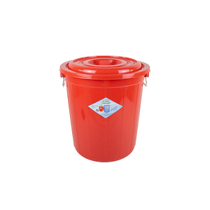Cubo de agua de plástico de calidad superior de 80L con tapa bloqueable Asas resistentes al agua Solución de almacenamiento duradera para uso doméstico - Product Image 1