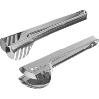 Pinces de service multifonctionnelles en acier inoxydable pour usage alimentaire, compatibles lave-vaisselle et four, 100 pièces, pour salade, pain, barbecue, dessert, buffet