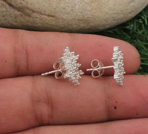 Pendientes de Plata de Ley 925 de Lujo con Circonita Cúbica, Joyería Fina Minimalista para Mujer y Hombre, Venta al por Mayor para Fiestas - Product Image 3