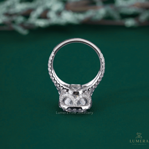 Anillo de Lujo con Doble Halo de Diamantes Cultivados en Laboratorio, Diseño Pavé con 121 Piedras, en Oro, para Uso Diario - Product Image 6