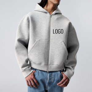 Custom Logo <b>Zip</b>-<b>Up</b> Hoodies Sweatshirts Polyester/Cotton Winter Heavyweight Oversized High Quality Men's <b>Hoodie</b> with Zippers - Product Image 1