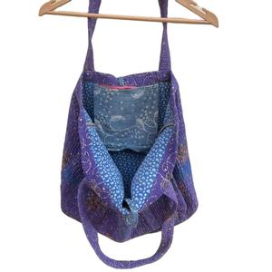 Sac fourre-tout matelassé léger vintage bohème décontracté de couleur unie, grande capacité, en coton, pour femmes - Product Image 1