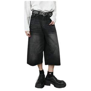 Shorts de Mezclilla Extra Grandes de Primera Calidad para Hombre, Diseño Personalizado, Pierna Ancha, Estilo Urbano, Transpirables, de Algodón, en Venta - Product Image 5