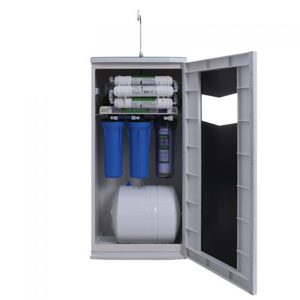 ตู้กรองน้ำแก้วดำ Kangaroo พร้อมก๊อกน้ำและดีไซน์ฟองอากาศ ระบบกรองน้ำแบบ Reverse Osmosis ผลิตน้ำไฮโดรเจน - Product Image 1