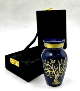 Grand Aluminum <b>Keepsake</b> Cremation Urn <b>Memorial</b> Ash Holder Featuring Secure Decorative Closure And Polished Exterior Texture - Product Image 5