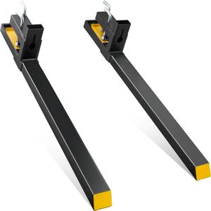 Forche per Pallet Resistenti con Capacità di 1800 Kg, Forche a Benna da 152 cm per Trattore, Attacco per Caricatore Frontale per Carrelli Elevatori - Product Image 1