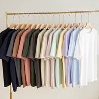 T-shirt unisexe surdimensionné à coupe ample en coton peigné double fil 240 GSM, prix usine Chine Bangladesh