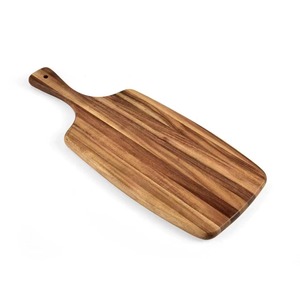 Planche à découper rectangulaire en bois d'acacia Rehman Craft, avec poignée en bois, épaisseur 1,5 cm, compatible lave-vaisselle, écologique et durable - Product Image 6
