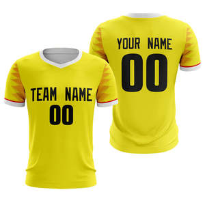 2026 Custom Purple Yellow Soccer Jersey Set V-Neck Short Sleeve Sublimated Breathable Unisex Adult Team Apparel - Product Image 1