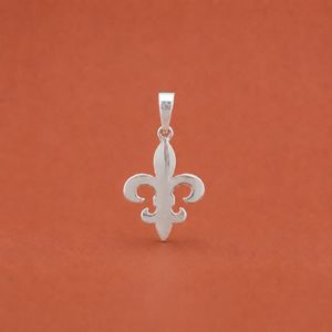 Colgante de Flor de Lis con Diamantes de Moissanita en Plata para Hombre, Joyería de Lujo - Product Image 4