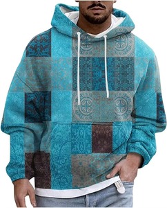 Sweat à capuche camouflage pour homme, coupe ample, imprimé, avec poche, style décontracté automne, 100% polyester French Terry - Product Image 5