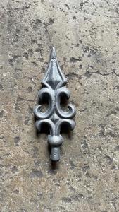 Traditional Cast Iron <b>Rail</b> End Cap Fleur De Lis Design Stair Railing Topper Decorative Architectural Accent - Product Image 6