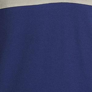 Polo de hombre con bloques de color, manga corta, corte regular, ribete en contraste, estilo casual, tejido, azul marino y gris sólido - Product Image 6