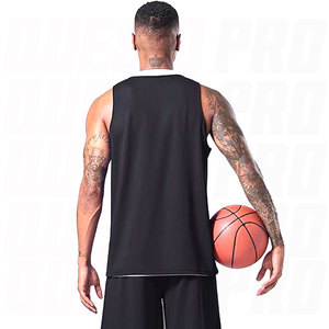 Ensemble de maillots de basket respirants grande taille, uniformes réversibles personnalisés par sublimation, vêtements de sport anti-humidité pour équipes, clubs, écoles - Product Image 3