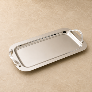 Premium Stainless Steel Serving <b>Tray</b> with Green Marble Handles Premium <b>Mirror</b> Finish <b>Rectangular</b> Display Platter for Home - Product Image 3
