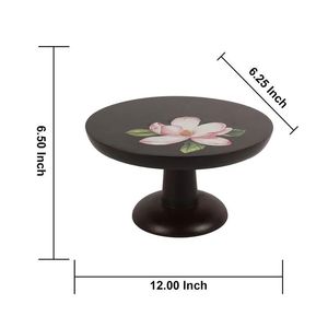 Support à gâteau en bois fait main, motif floral rose, écologique, non toxique, facile à démouler, présentoir à desserts, Curio Craft CC-CS 21 - Product Image 2